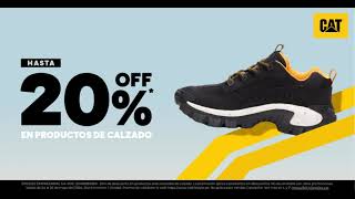 Obtén 20% de dcto en calzado CAT👟🤩