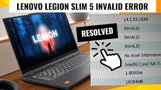 Lenovo Legion Slim 5 Invalid Serial Number / How to resolve serial number invalid | Tech Error |