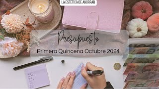 Presupuesto Primera Quincena Octubre | $16,000 | Presupuesto Base Cero | Sistema de Sobres