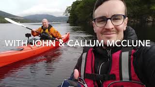 Kayaking loch Ard. (Brothers on tour).