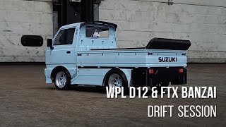 WPL D12 Drift BATTLE with FTX Banzai