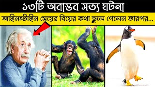 ১৩টি অবিশ্বাস্য সত্যি ঘটনা যা আপনি বিশ্বাস করতে চাইবেন না || 13 Incredible facts you don't belive ||