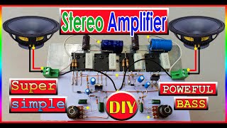 How to Make Stereo Amplifier | Simple & Powerful Bass Amplifier