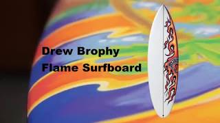 Flame Wave Painting on a surfboard TIMELAPSE