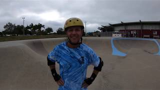 Learning how to carve fakie on roller skates!