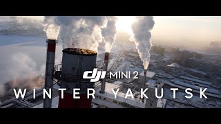 Над зимним Якутском | Above the winter Yakutsk | -30°C | 4K