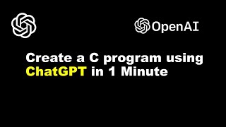 Create a C program using ChatGPT in 1 Minute | MECHONZ PSR