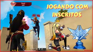 FREE FIRE AO VIVO 🔥 NÍVEL 99 🔥 JOGANDO COM INSCRITOS  🔥 RUMO AO DESAFIANTE 🔥#ff #freefire #gamer