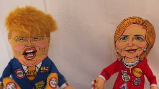 Trump VS Hillary Dog Toy Debate - 2016 Presidential Election