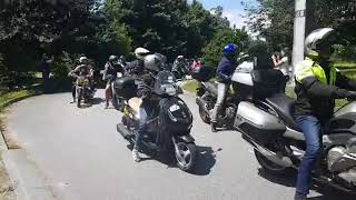 Chegada ao parque de lazer do XIV passeio do Grupo Motard Amigos de Fareja  06 07 2019