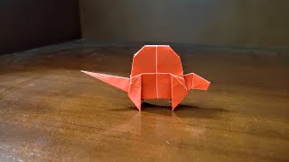 Origami Dimetrodon Easy - How To Make An Origami Dimetrodon Easy - Easy Origami