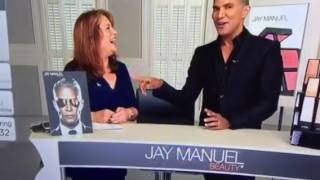 Deb having fun with Jay Manuel on qvcuk