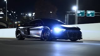 Matte Black Sheepey Twin Turbo Audi R8 hits Downtown