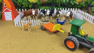 Top DIY Mini Tractor Farm Diorama with House for Cow - Mini Fish Pond Supply Water for Agriculture 2