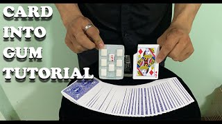 Card into Gum Trick Tutorial