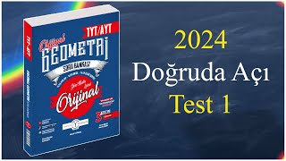 Doğruda açı Test 1 - Orijinal geometri soru bankası çözümleri 2024