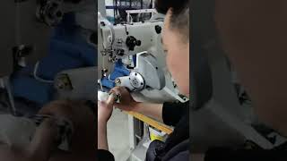 Side straight stitch shoe making machine