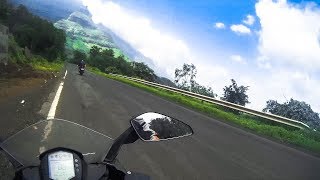 INSANE DOWNHILL CORNERING ACTION | Malshej Ghats | KTM RC200 | GIXXER 150