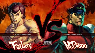 Ultra Street Fighter 4 - Fei Long Vs M. Bison [Hardest]