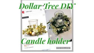 DOLLAR TREE DIY Candle Centerpiece Spring/Easter