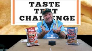 Taste test challenge..Herrs Chips Tomato Pie & Roasted Pork flavored chips.. #herrschips