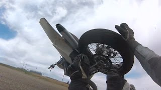 Supermoto track day crash YZ250F