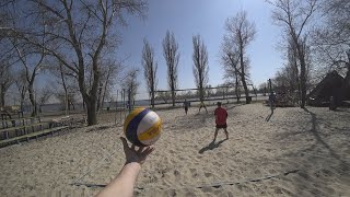 Пляжный волейбол от первого лица  | МОЕМУ НАПАРНИКУ 54 ГОДА | First person game beach volleyball