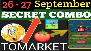 🍅26 -27 September Tomarket Airdrop Combo | Tomarket Daily Combo Today | Tomarket Shot 26 September 💸