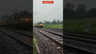 Honking WAG 9 in rain🔥👮#shorts #india #train #viral #monsoon