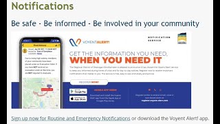 RDOS notification system | Voyent Alert! | how to register