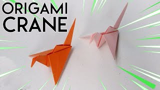 HOW TO MAKE ORIGAMI PAPER CRANE! (EASY) | Tutorial - R2M3 Creations