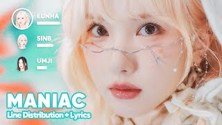 VIVIZ - MANIAC (Line Distribution + Lyrics Karaoke) PATREON REQUESTED