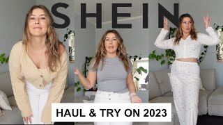 SHEIN TRY ON HAUL 2023 | basic tops, cute pjs & glassware