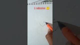 How to draw Goku ultra instict in 1 second ,1 minutes,1 hour challenge