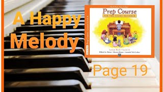 A Happy Melody Piano Alfred's Basic Piano Prep Course For The Young Beginner Level A