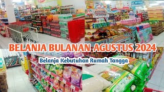 BELANJA BULANAN AGUSTUS 2024 || BELANJA KEBUTUHAN RUMAH TANGGA