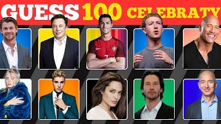 Guess The Celebrity in 3 Seconds | 100 Most Famous People in 2023