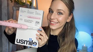 АСМР Распаковка электрической зубной щетки #usmile  🪥🦷✨ Тихий голос | ASMR Toothbrush Unboxing