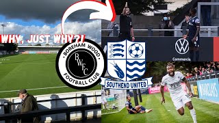 BOREHAM WOOD FC Vs SOUTHEND|1-0| RED CARDS DAMPEN BLUES HARD WORK!!