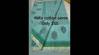 New Kota cotton printed saree with running blouse