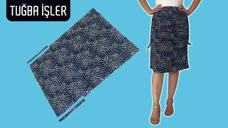 Both Side Drawstring Split Skirt Cutting and Sewing | Tuğba İşler