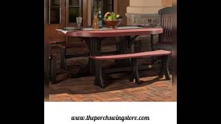 LuxCraft Recycled Plastic Oval Table