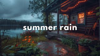 Cozy Porch Ambience 🌧️ㅣRelaxing Rain Sounds for Sleeping and Cozy Summer Ambience