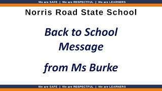 Back to School Message from Ms Burke - 4 Feb 22