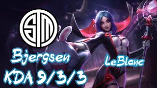 TSM Bjergsen LEBLANC vs TALON MID - NA CHALLENGER - PATCH 10.9