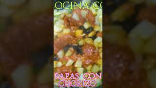 Papas a la Mexicana con Chorizo Desayunos Economicos #mexico #recetas #comida