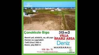 #çanakkale #biga #deniz MANZARALI VİLLA İMARLI ARSA 05322474894 FIRSAT FİYAT