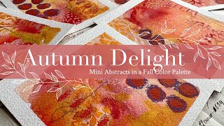 Autumn Delight: Mini Abstracts in a Fall Color Palette Painting Tutorial