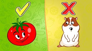 🍏 ХРУМ-ХРУМ 🤓 😻 ПЕСЕНКА – ИГРА 🍅🍏 ОВОЩИ И ФРУКТЫ!