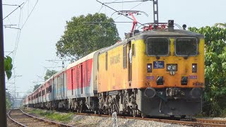 Tejas livery GZB WAP5 #35013 with #16345 Netravati Express | #indianrailways #wap5 #gzbwap5